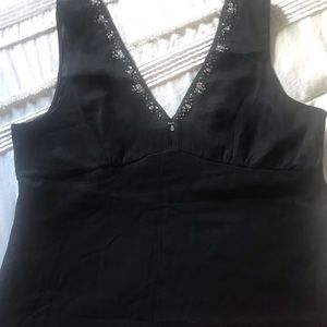 Ladies Silk Top with rhinestone embellishment